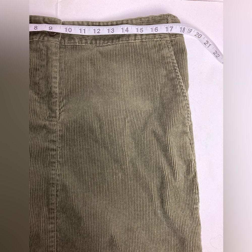 Talbots Green Corduroy Pencil Skirt - Picture 7 of 8